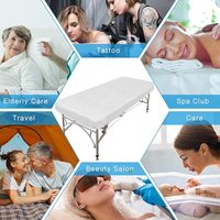 Draps de table de massage jetables épais et durables en non-tissé, ajustés, sans latex, pour spa, salon de beauté et usage médical - MOQ 100 pièces