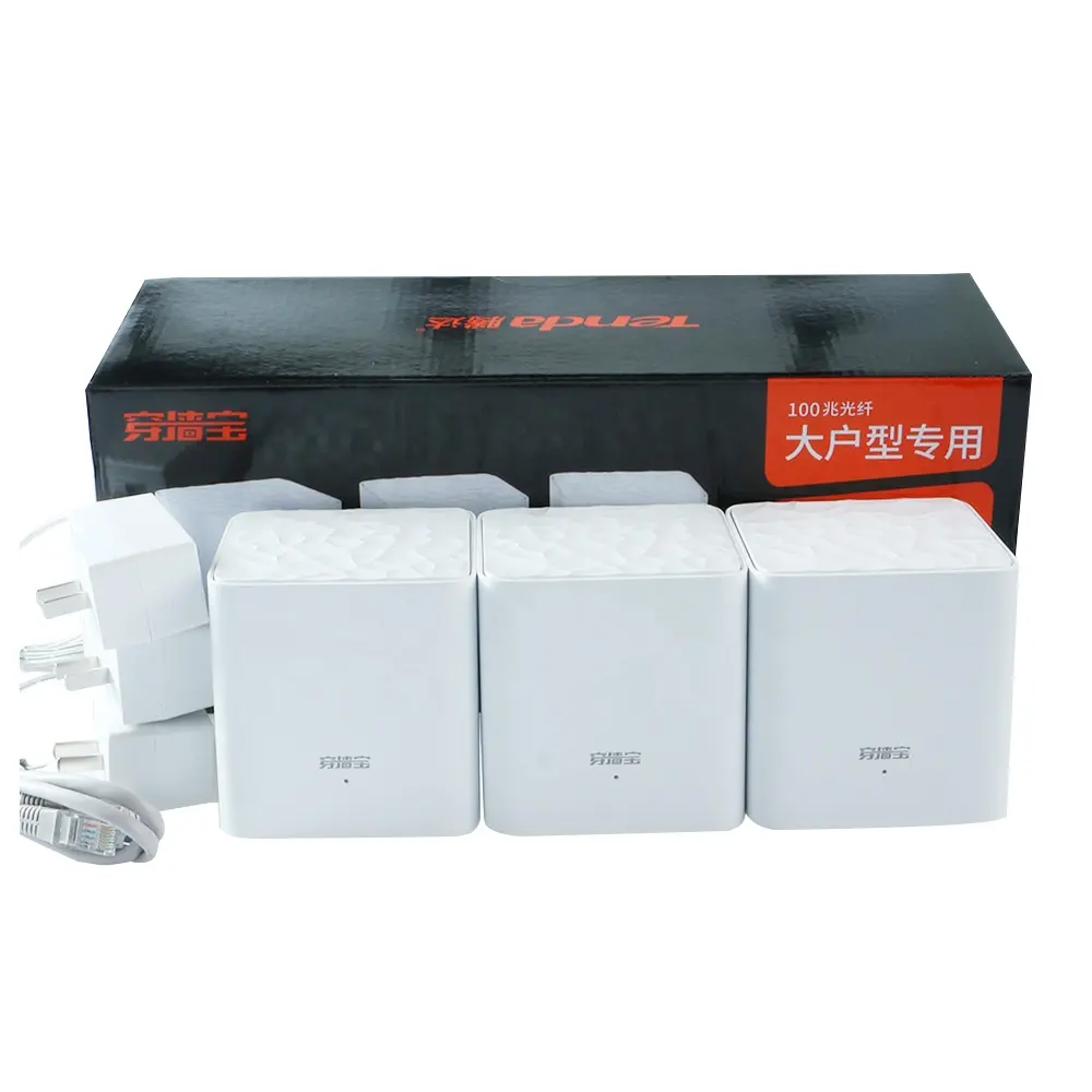 Tenda MW3 3 paquets de système Wi-Fi sans fil Nova Mesh jusqu'à 3500 pi. ca. Extension de routeur de couverture de la maison entière AC1200 Contrôle parental
