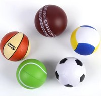 Ballon anti-stress sportif en mousse PU personnalisé avec logo, diamètre 63 mm, jouet anti-stress en PU pour le tennis
