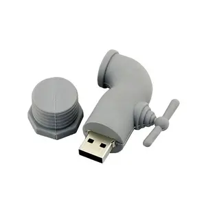 Customized PVC Water Pump Valve shape USB flash drive 4gb 8gb 16GB 32GB Soft rubber USB memory stick pen drive