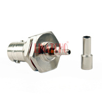 Connecteur femelle BNC à étanche coaxial RF nickelé à sertir RG316 RG174 LMR100 50-1.5 Jack et type d'adaptateurs RF