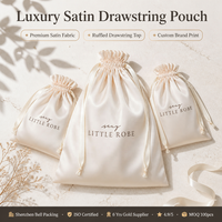Sac de rangement en satin à cordon coulissant pour vêtements de bain, promotion vente chaude, sacs en soie personnalisés avec logo imprimé pour extensions capillaires et cadeaux