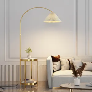 Blackbody + Grijs Glas + Draadloze Technologie Gouden Leverancier Home Decor Vloerlamp Decoratieve Vloerlamp Met Planken