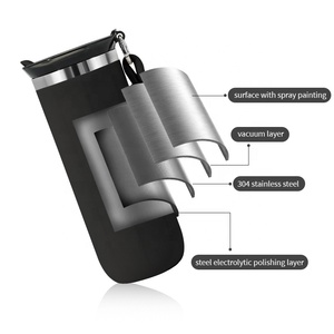 Nouvelle arrivée 12oz 16oz tasses à café en gros gobelet en acier inoxydable pour l'extérieur <span class=keywords><strong>Camping</strong></span> bureau isolé fiole à vide avec couvercle - Product Image 4