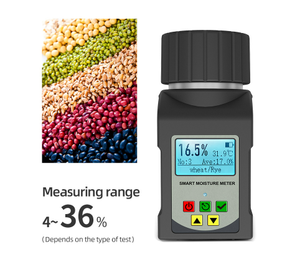 Humidimètre intelligent ZESHUN pour céréales, écran LCD haute luminosité, précision <0,5 % pour 25 cultures, y compris le blé, le maïs, le riz, le <span class=keywords><strong>café</strong></span>, garantie 1 an - Product Image 4