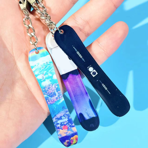 พวงกุญแจสกีขนาดเล็กพวงกุญแจนิ้วสำหรับเล่นสโนว์บอร์ดขนาดจิ๋วของขวัญสำหรับผู้ที่ชื่นชอบกีฬาหิมะ - Product Image 1