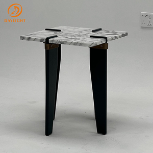 โต๊ะกาแฟ/<span class=keywords><strong>ชา</strong></span>หินอ่อนคาร์ราร่าสี<span class=keywords><strong>ขาว</strong></span>ทองขนาดใหญ่ สไตล์หรูหราทันสมัย สำหรับห้องนั่งเล่น ห้องรับประทานอาหาร ห้องน้ำ วิลล่ากลางแจ้ง - Product Image 4