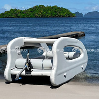 Nouveau design de rafting en eau vive Point de chute Pvc Bateau flottant électrique gonflable Maison Bateau