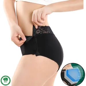 Side Buckle Plus Size Leak Proof Underwear Cotton Maternity Incontinence Panties 4 Layers Leak Proof Menstrual Panties