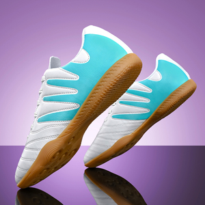 Chaussures de futsal basses IC - Flexibilité maximale Noir Blanc Semelle plate <span class=keywords><strong>Crampons</strong></span> de football intérieur et extérieur OEM/ODM - Product Image 6