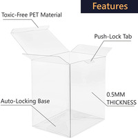 Boîte en plastique transparente en PET recyclé écologique en gros pour étui de protection, boîte personnalisée avec gaufrage pour figurines de jouets et artisanat