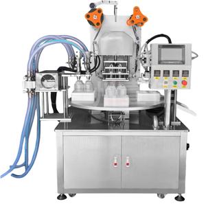 Machine de scellage rotative entièrement automatique et personnalisable pour gobelets en plastique, bouteilles et barquettes de gelée/lait - Product Image 1