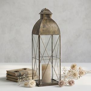 Manufacturers Brass Antique <b>Large</b> Metal <b>Candle</b> <b>Lantern</b> for Home & Weddings Decorations - Product Image 1