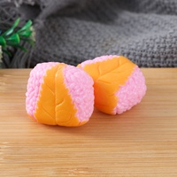 Porte-clés réaliste en PVC, mini-rouleau de riz japonais (Onigiri), breloque alimentaire, anneau de clé métallique, joli ornement de collation