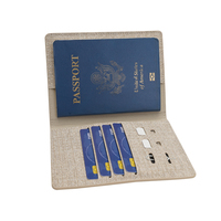 Dompet Paspor Minimalis OEM Anti-RFID, Tempat Paspor untuk Perjalanan dengan Slot Kartu & Kantong Kartu SIM untuk Perjalanan