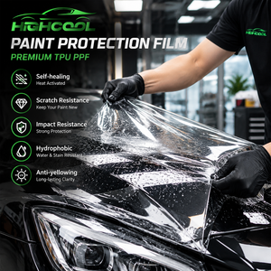 HIGHCOOL - Rollo de Película Protectora Transparente para Automóviles de 1.52*15m, TPU PPF, para la Preservación de la Superficie del Vehículo e Instalación Profesional - Product Image 1