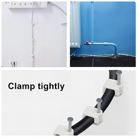 Serre-câble rond carré en plastique avec clou en acier 6-20mm, pince à clou pour fil électrique, attache de tuyau, clips de fixation pour câbles réseau et téléphoniques