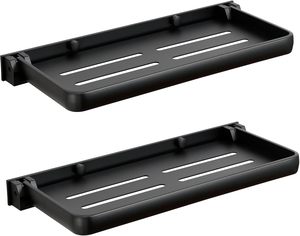 Étagère murale pliante pour salle de bain Petite étagère métallique pliante pour <span class=keywords><strong>buanderie</strong></span> Étagère murale pliante et étanche à 90 ° pour salle de toilette - Product Image 1