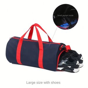 Bolsa de Gimnasio Impermeable con Logotipo Personalizado para Hombre y Mujer, Bolsa Deportiva con Compartimento para Zapatos, Cierre de Cremallera, Estilo Moderno, para Viaje - Product Image 4