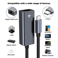 USB3.1 type-c 2.5G 2500Mbps RJ45 Ethernet Gigabit carte réseau convertisseur câble adaptateur pour ordinateur portable PC sans fil filaire RoHS Stock