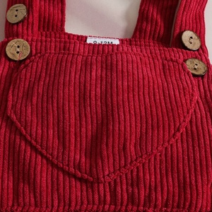 1 pièce, étiquette personnalisée, cœur aimant, coton côtelé, tenue printemps automne, bébé nourrisson, vêtements, barboteuse, robe, ensemble de vêtements pour filles, tout-petits - Product Image 4