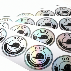 Etichette all'Ingrosso Design Personalizzato Stampa <span class=keywords><strong>Nome</strong></span> Logo Adesivo Impermeabile Olografico <span class=keywords><strong>con</strong></span> Taglio Sagomato - Product Image 1