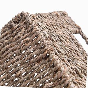Panier de rangement carré en corde, style Ganso Dourado, pour légumes et riz, avec ouvertures frontales, idéal pour la conservation des légumes. - Product Image 5