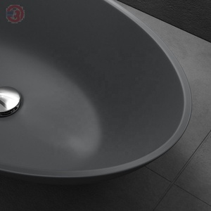 Best-seller Lavabo ovale à surface solide | Lavabo de salle de bain écologique 15mm-Lavabo à <span class=keywords><strong>main</strong></span> compact <span class=keywords><strong>pour</strong></span> petits espaces - Product Image 6