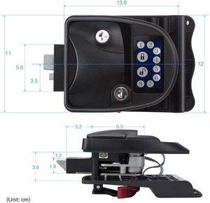 132/5000 Verrou de porte à poignée sans clé RV à écran tactile pour loquet de remorque de camping-car avec clavier et télécomma - Product Image 3