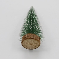 Mini Sapin de Noël en PVC pour Table Fenêtre, Blanc Vert, 10 CM, Décorations de Noël