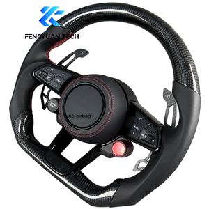 พวงมาลัยรถยนต์คาร์บอนไฟเบอร์ OEM สำหรับ Audi A3 A4 A5 A6 B7 B8 B9 C7 A7 <span class=keywords><strong>Q3</strong></span> C8 Q5L R8 S3 S4 S5 S8 SQ TT RS <span class=keywords><strong>s</strong></span> <span class=keywords><strong>Line</strong></span> 8P {ไม่มีถุงลมนิรภัย} - Product Image 6