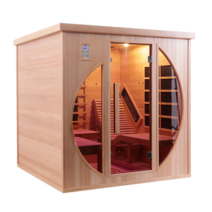 PLT - <span class=keywords><strong>Precio</strong></span> <span class=keywords><strong>de</strong></span> Fábrica, Moderna Sala <span class=keywords><strong>de</strong></span> Sauna Eléctrica <span class=keywords><strong>de</strong></span> Infrarrojos para 3-4 Personas, <span class=keywords><strong>Madera</strong></span> Sólida <span class=keywords><strong>de</strong></span> Cedro Rojo, Panel <span class=keywords><strong>de</strong></span> Control Computarizado, Uso en Parques - Product Image 2