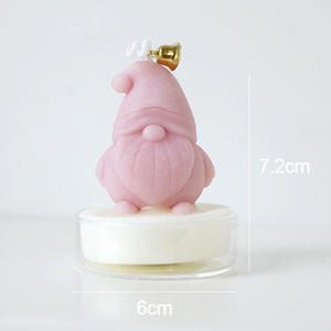 Mini árbol de Navidad vela de aromaterapia lindo Rosa personalizado hecho a mano Santa Claus velas perfumadas tarro para regalo - Product Image 5
