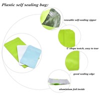 Sachets de rangement refermables en plastique avec fermeture éclair pour noix et snacks, vides, blancs, étanches, pour emballage alimentaire quotidien