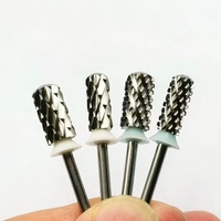 Tête de polissage d'ongles en acier tungstène, argent, violet, arc-en-ciel, 4XC 5XC, grande et petite, lisse, outil de dégrossissage d'ongles