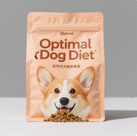 Sac d'emballage pour aliments pour animaux de compagnie en LDPE personnalisé, refermable, avec fermeture éclair verticale, pochette avec fenêtre, résistant à l'humidité, qualité alimentaire