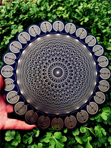 Piastra a matrice di geometria sacra placcata oro da 240 mm con bobina Lakhovsky + tecnologia MWO 24, risonanza di Schumann 7.38Hz, protezione 5G/EMF - Product Image 6