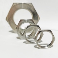 Écrous hexagonaux plats ASME/ANSI B18.2.2, écrous hexagonaux fins à chanfrein unique, filetage en pouces, écrous hexagonaux à serrage