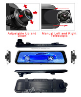 Écran CarPlay 4K Caméra de tableau de bord GPS WIFI Détecteur de radar Enregistreur vidéo 1080P Rétroviseur Moniteur de parc pour voitures Auto Electronics