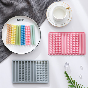 Moule <span class=keywords><strong>de</strong></span> cuisson en silicone <span class=keywords><strong>de</strong></span> qualité alimentaire à 12 cavités 3D en forme <span class=keywords><strong>de</strong></span> longue <span class=keywords><strong>bande</strong></span>, pour gâteaux, DIY, aromathérapie, résine, plâtre, ornements faits à la main, compatible four - Product Image 1