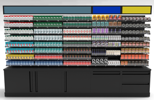 맞춤형 금속 목재 담배 진열장 상점 디스플레이 랙 디스플레이 시가 선반 담배 바닥 스탠드 용품 디스플레이 랙 - Product Image 4