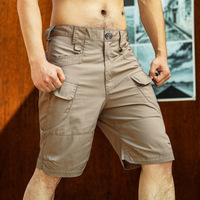 Pantalon court tactique imperméable et anti-déchirure pour homme, idéal pour la randonnée estivale, la chasse, avec plusieurs poches, pantalon cargo safari