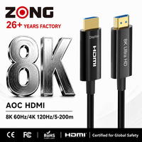 Câble HDMI optique actif Ultra HD 8K 48 Gbps Fibre optique HDMI 2.1 Prise en charge EARC HDR10+ pour téléviseur Moniteur