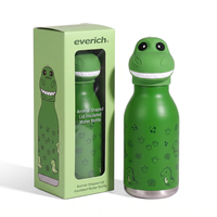 Bouteille d'eau pour enfants Everich 450 ml, retour à l'école, couleur personnalisée, sans BPA, en acier inoxydable, avec paille