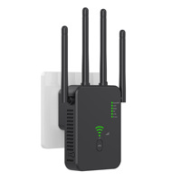 Répéteur Wifi double bande 1200M, extension de réseau 2.4G 5G, amplificateur de signal Wifi, 4 antennes, routeur WPS