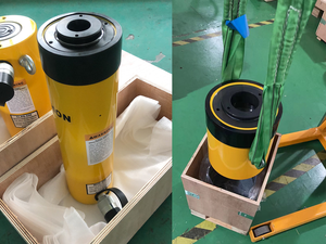 Vérin hydraulique KS-RCH-603 de 60 tonnes avec course de 76 mm et trou central, avec poignée - Product Image 2