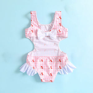 Venta caliente hecho a mano niños moda Bandeau Bikini 1 pieza traje de baño Paisley estampado lentejuelas cremallera Chicas En Bikini Lindas - Product Image 2