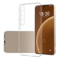 Coques de téléphone Meizu 21 et 17, matériau TPU transparent résistant aux chocs, coque souple, surface miroir anti-rayures
