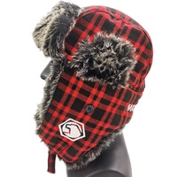 Gorro de soldado de piel sintética ruso, tejido cálido personalizado para invierno