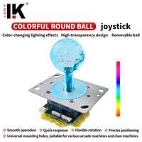 Manette de jeu optique filaire RGB LED pour borne d'arcade, machine de jeu d'arcade à monnayeur fabriquée à Taïwan